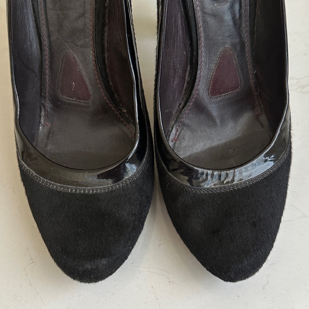 Jil Sander Pony Hair and Patent Leather High Heel - Picture 3 of 10